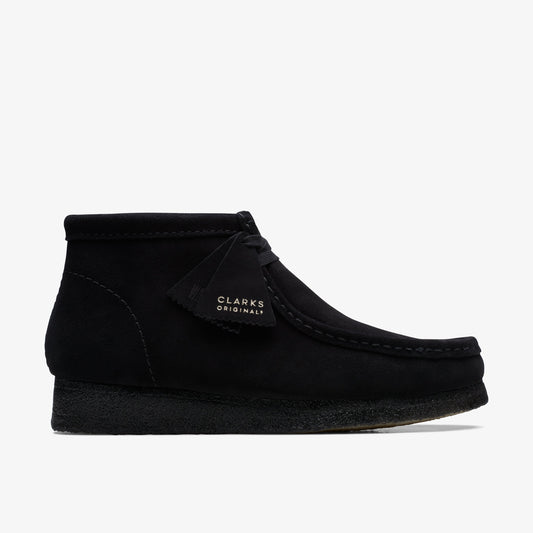 Clarks Wallabee Boot Black Suede men's shoe – view 1