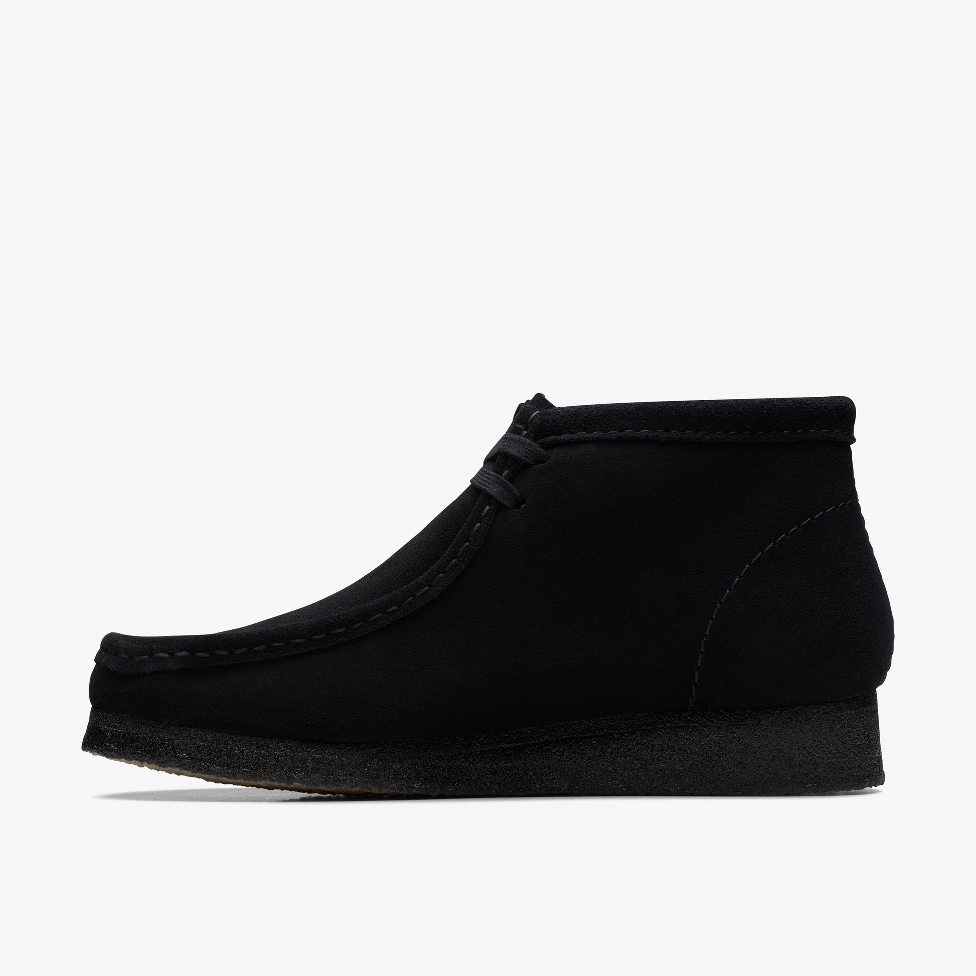 Clarks Wallabee Boot Black Suede men's shoe – view 16698