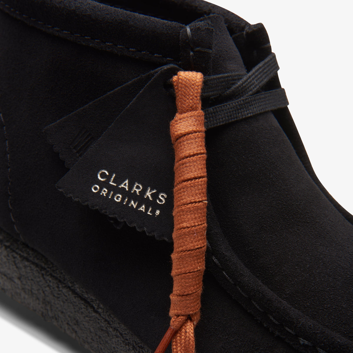 Clarks Wallabee Boot Black Suede men's shoe – view 8
