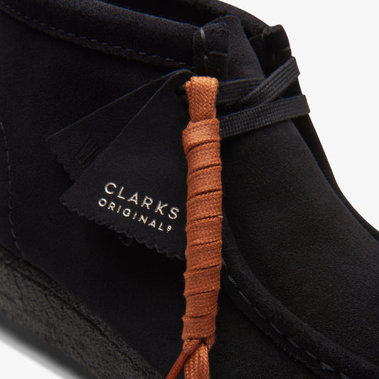 Clarks Wallabee Boot Black Suede men's shoe – view 8