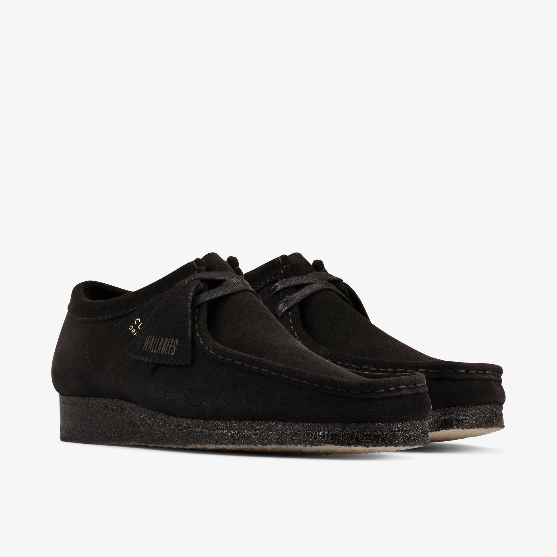 Clarks Wallabee Black Suede men's shoe – view 4