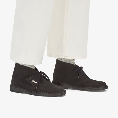 Clarks Womens Desert Boot Black Suede 26155524