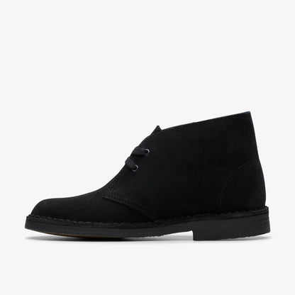 Clarks Womens Desert Boot Black Suede 26155524