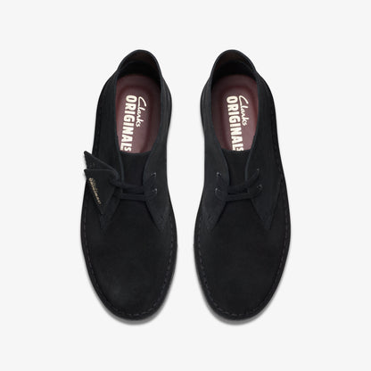 Clarks Womens Desert Boot Black Suede 26155524