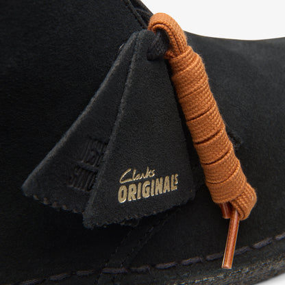 Clarks Womens Desert Boot Black Suede 26155524