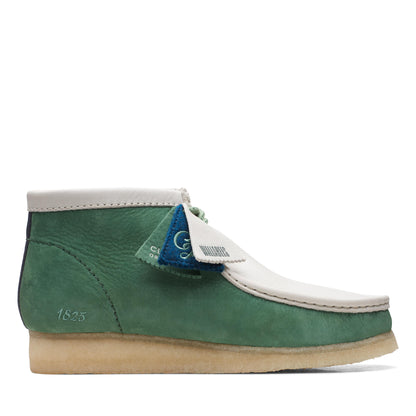 Clarks Mens Wallabee Boot Vcy Green Leather 26165078
