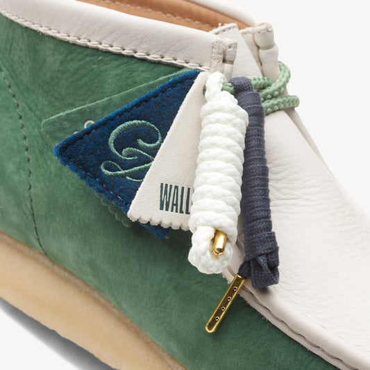 Clarks Mens Wallabee Boot Vcy Green Leather 26165078