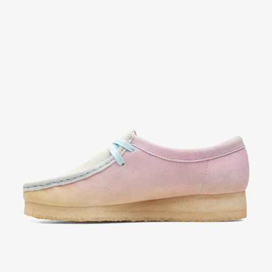 Clarks Womens Wallabee White Blue Multicolour 26165563