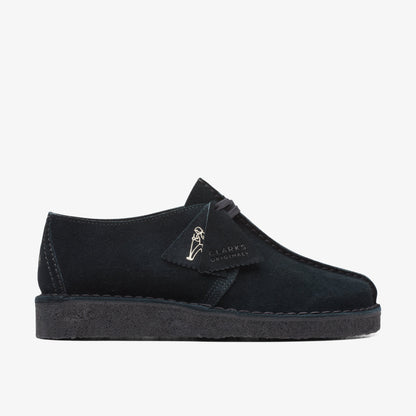 Clarks Womens Desert Trek Black Suede 26165566