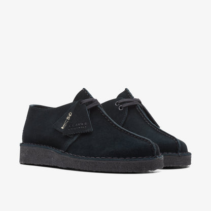 Clarks Womens Desert Trek Black Suede 26165566