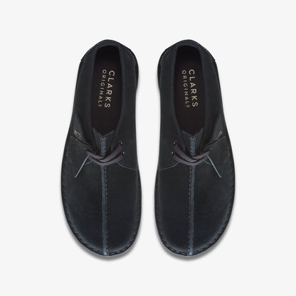 Clarks Womens Desert Trek Black Suede 26165566