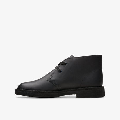 Clarks Kids - Desert Boot Older Black Leather 26168040