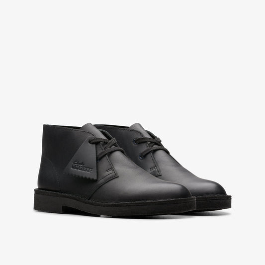 Clarks Kids - Desert Boot Older Black Leather 26168040