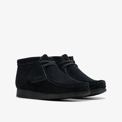 Clarks Kids - Wallabee Boot Older Black Suede 26168044