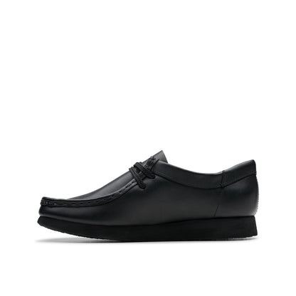 Clarks Wallabee Black Leather kids' shoe – view 2
