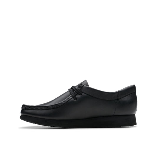 Clarks Wallabee Black Leather kids' shoe – view 2