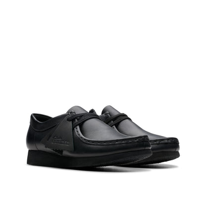 Clarks Wallabee Black Leather kids' shoe – view 4