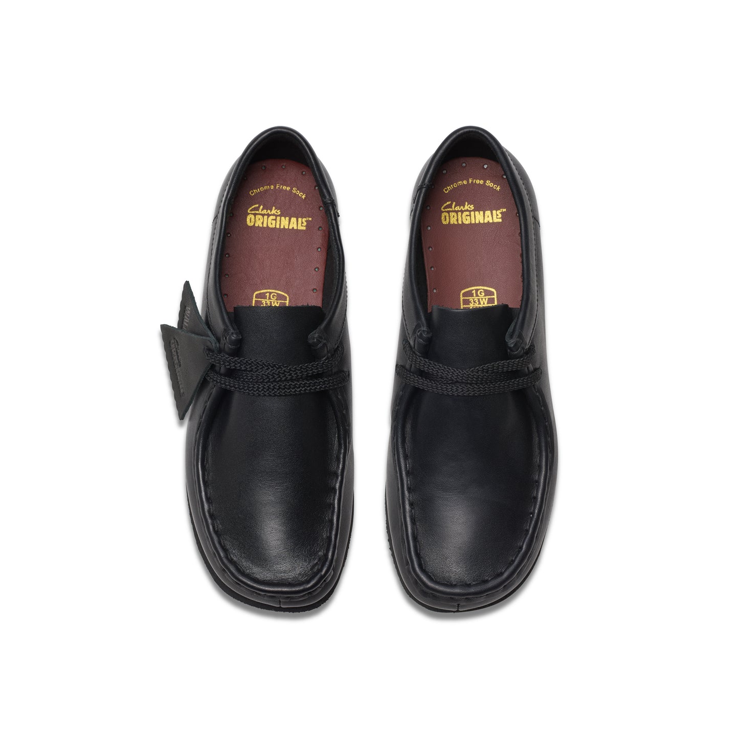 Clarks Wallabee Black Leather kids' shoe – view 6