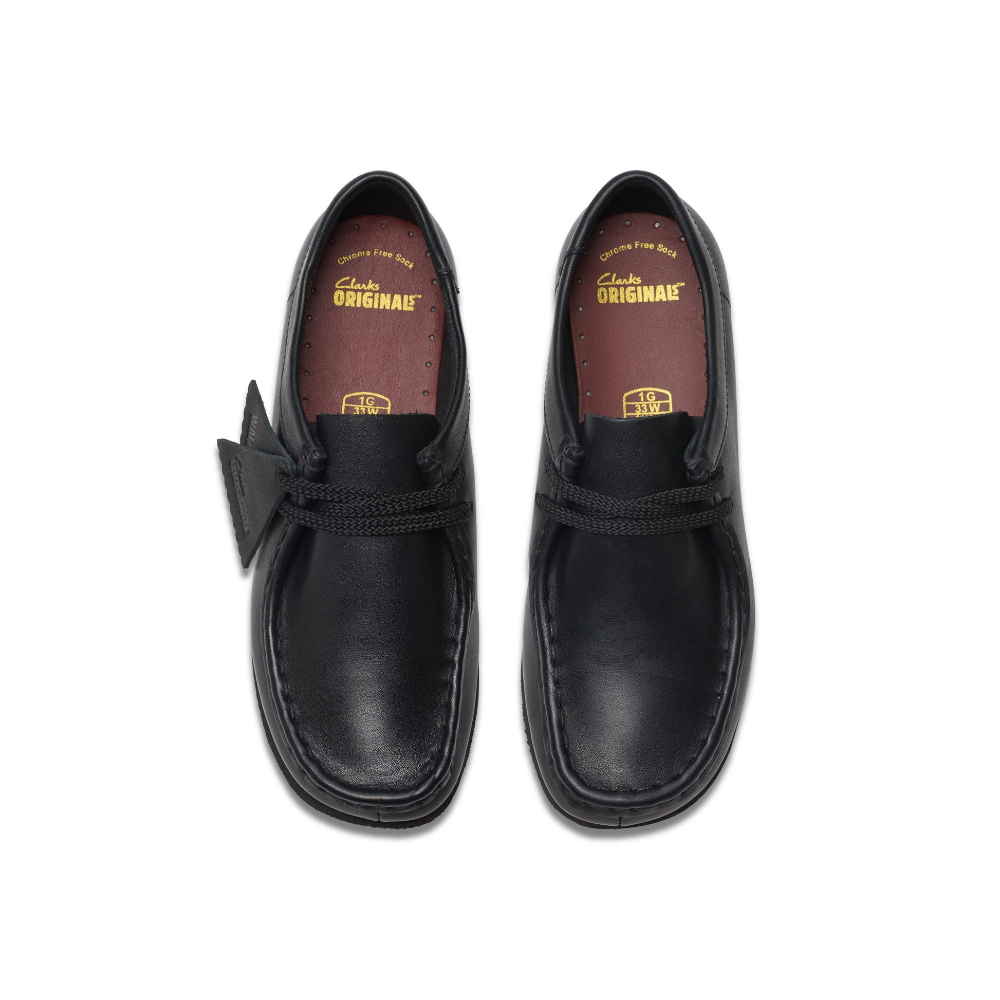 Clarks Wallabee Black Leather kids' shoe – view 6