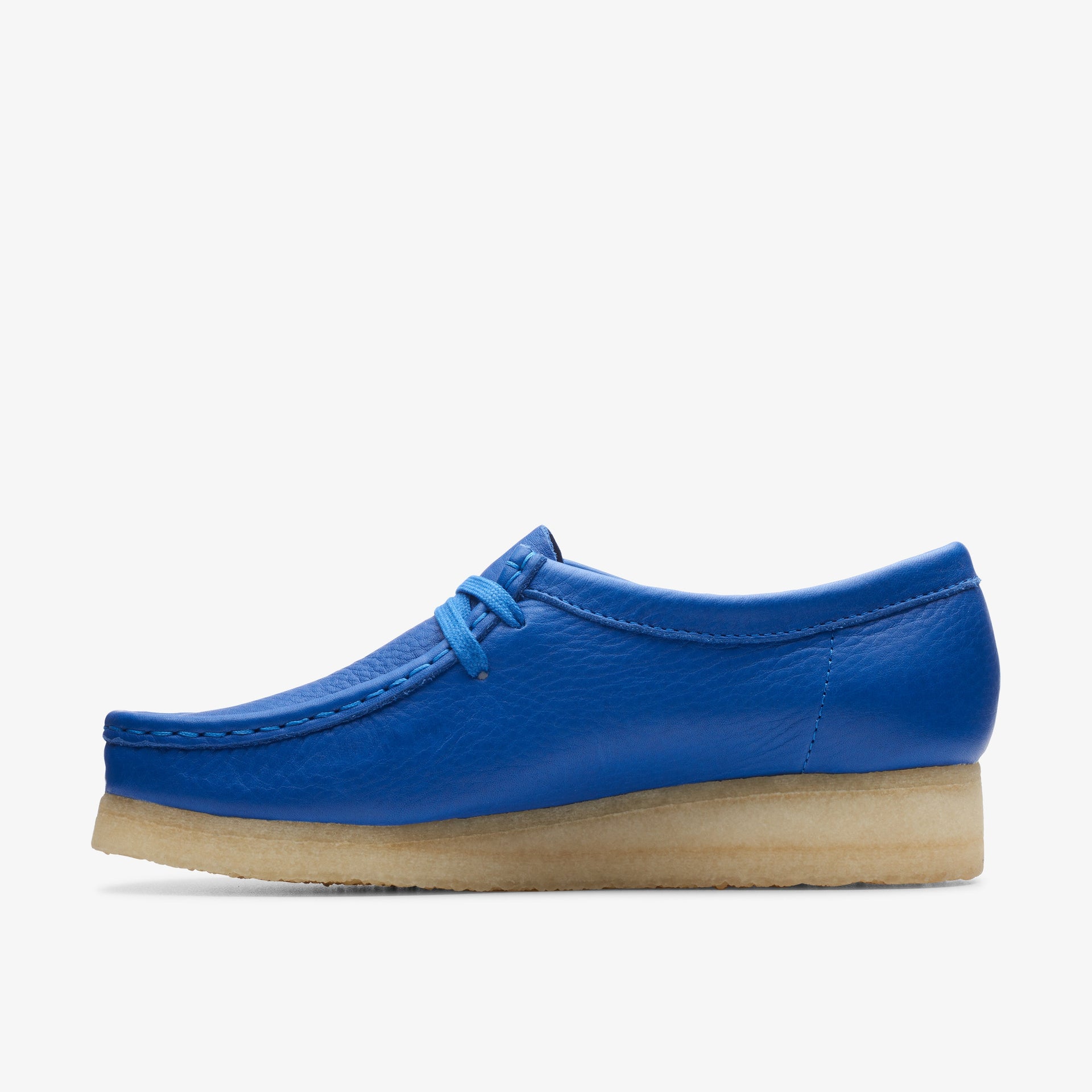 Clarks Womens Wallabee Bright Blue Leather