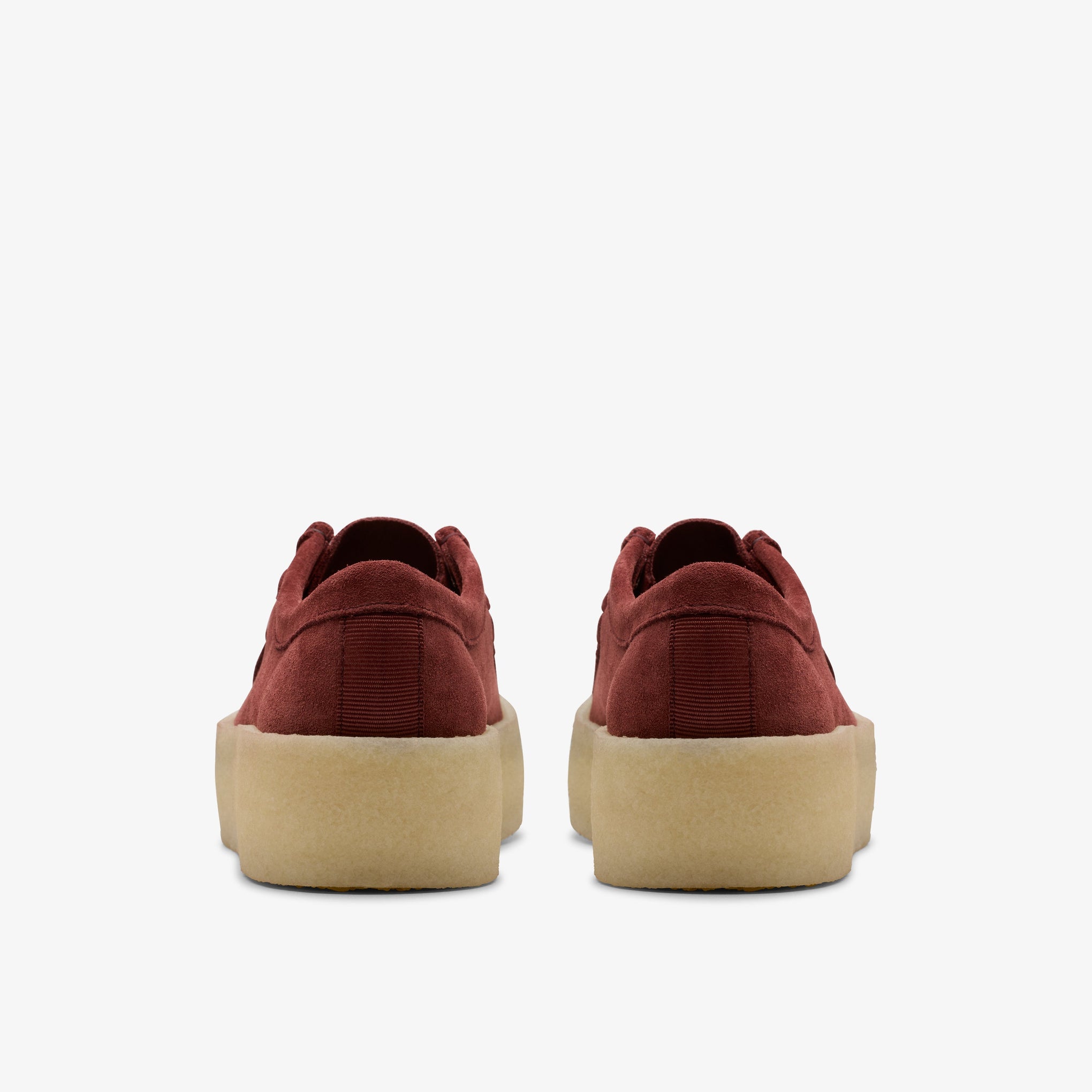 Clarks Womens Wallabee Cup Deep Red Suede