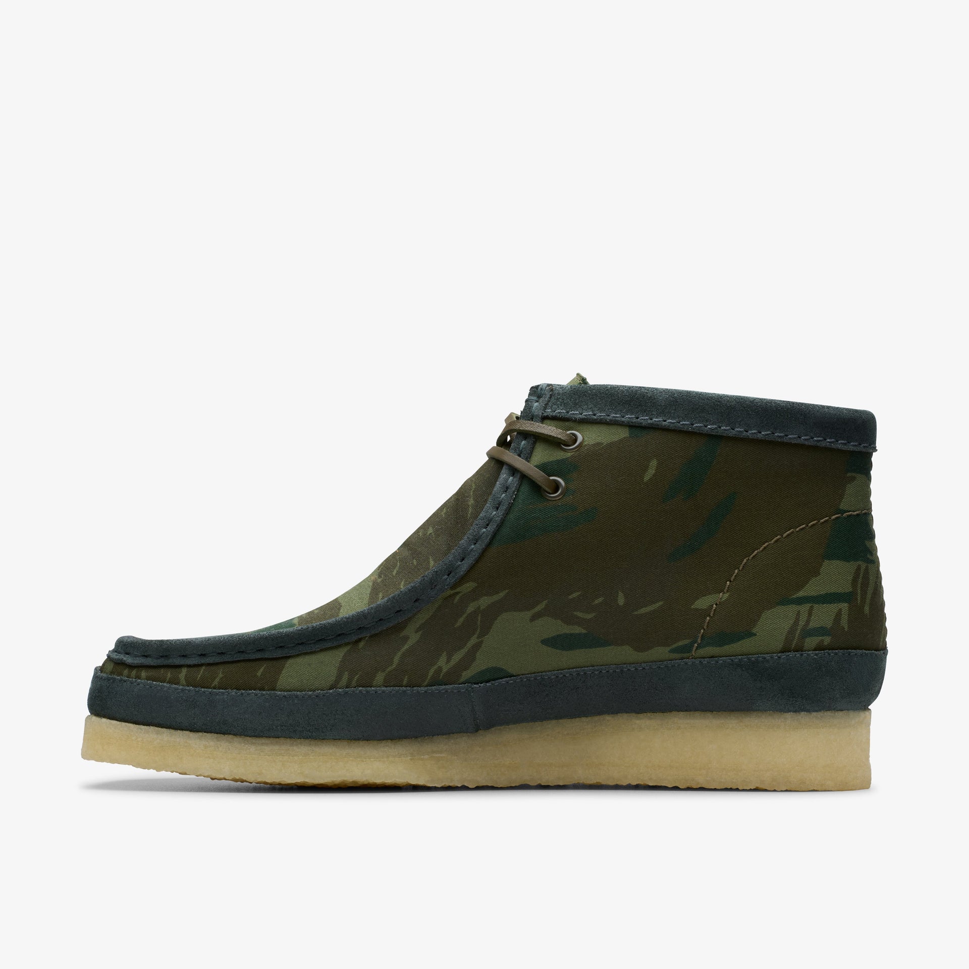 Clarks Mens Wallabee Boot Green Camouflage