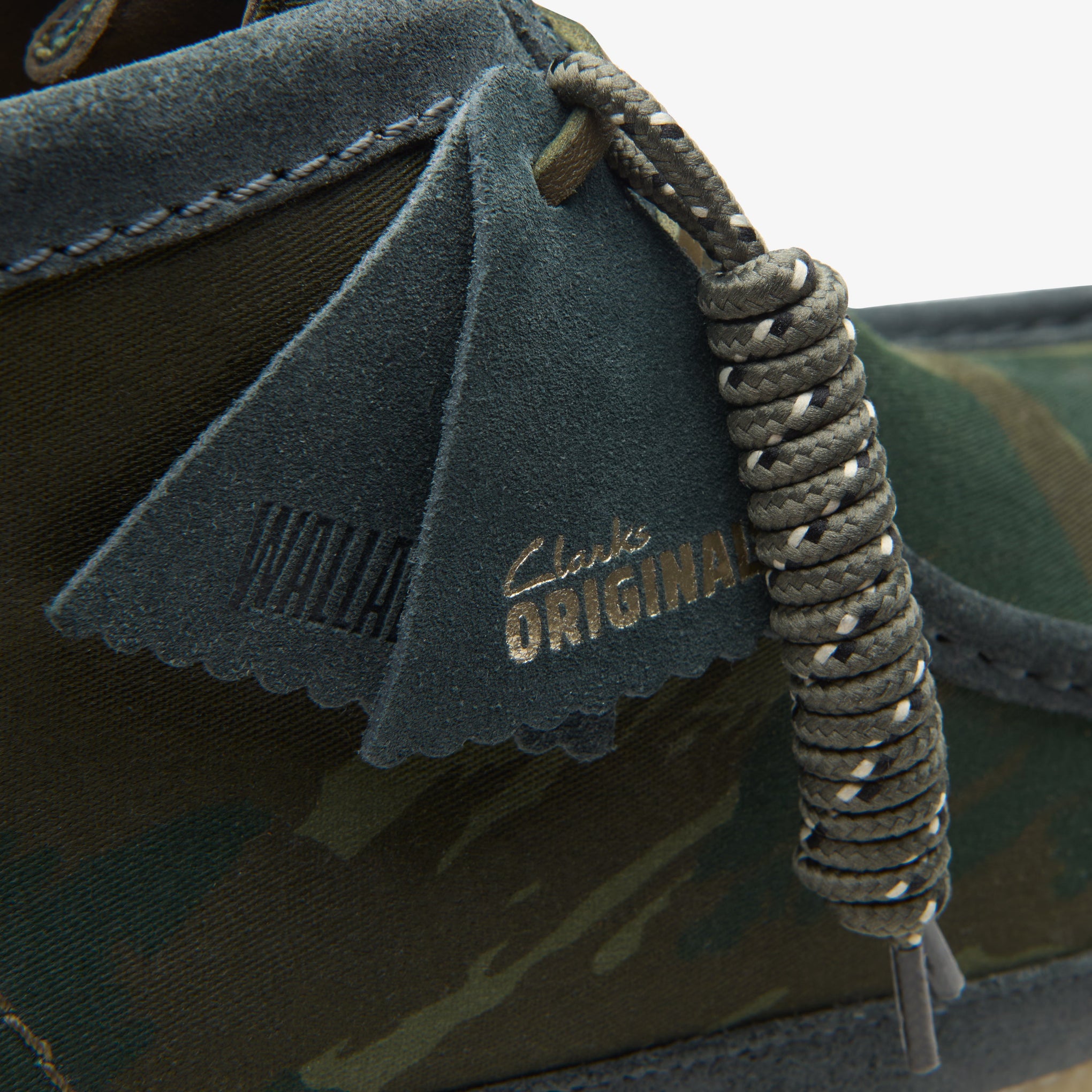 Clarks Mens Wallabee Boot Green Camouflage