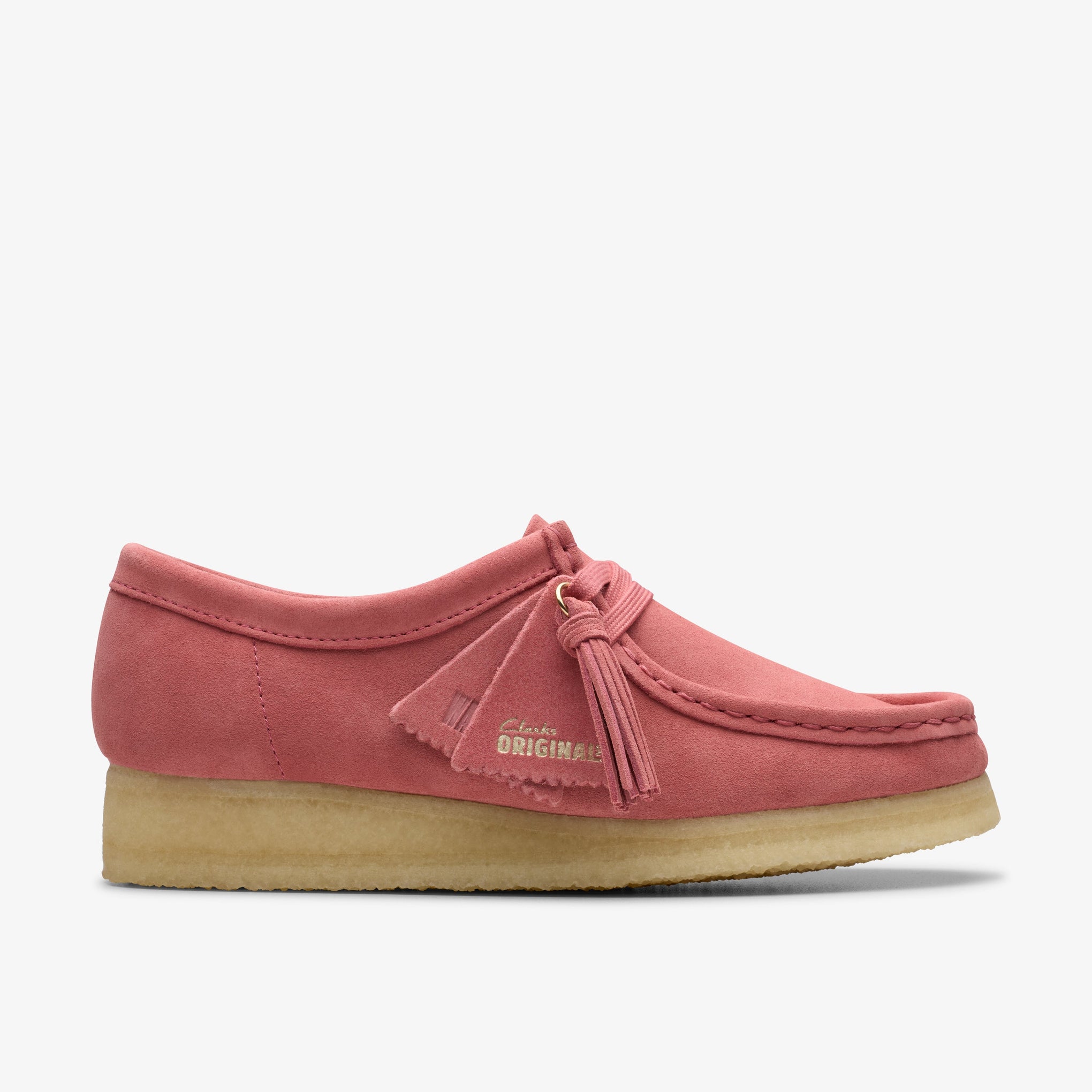 Clarks Womens Wallabee Vintage Pink Suede
