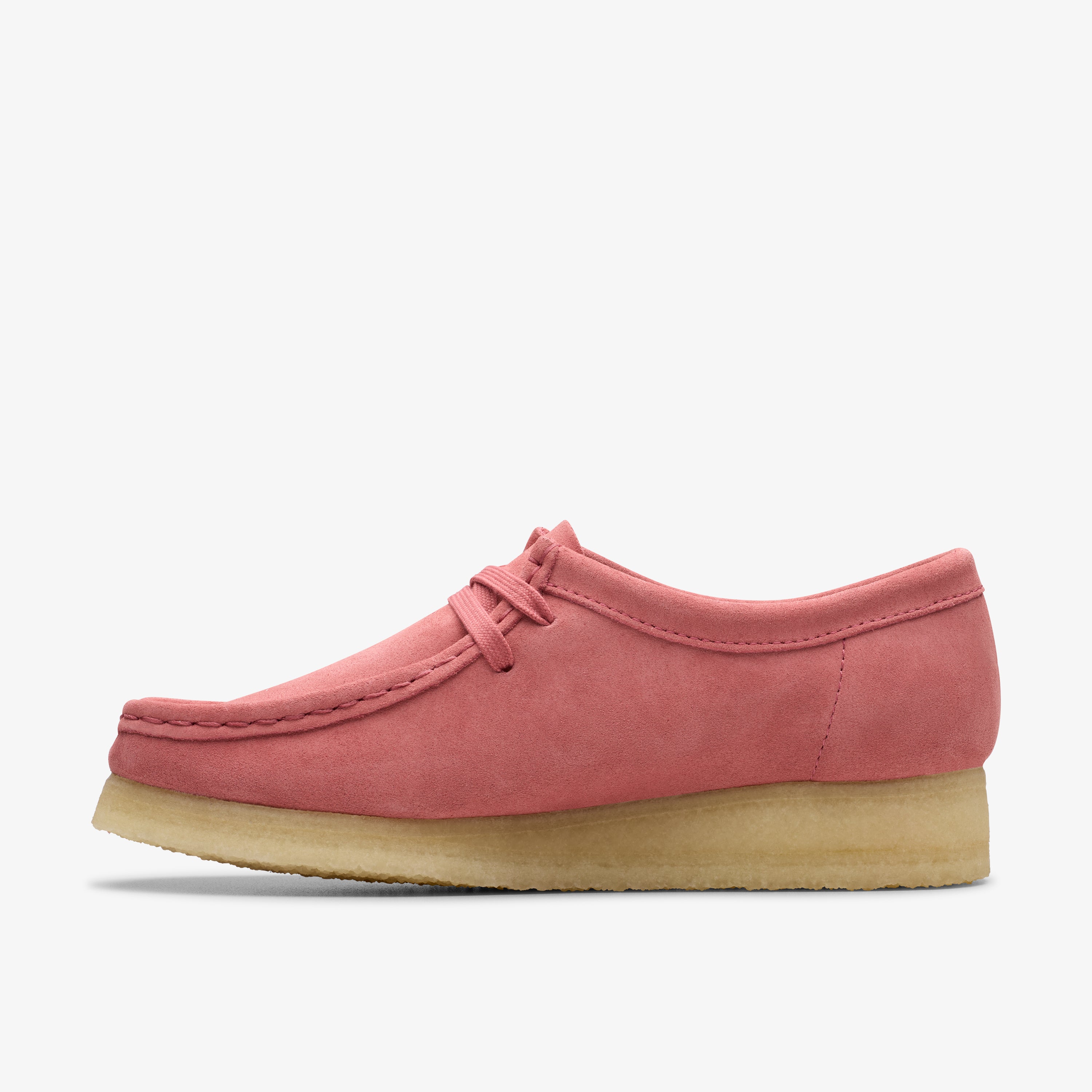 Clarks Womens Wallabee Vintage Pink Suede 26179159 – Lola's Shoes