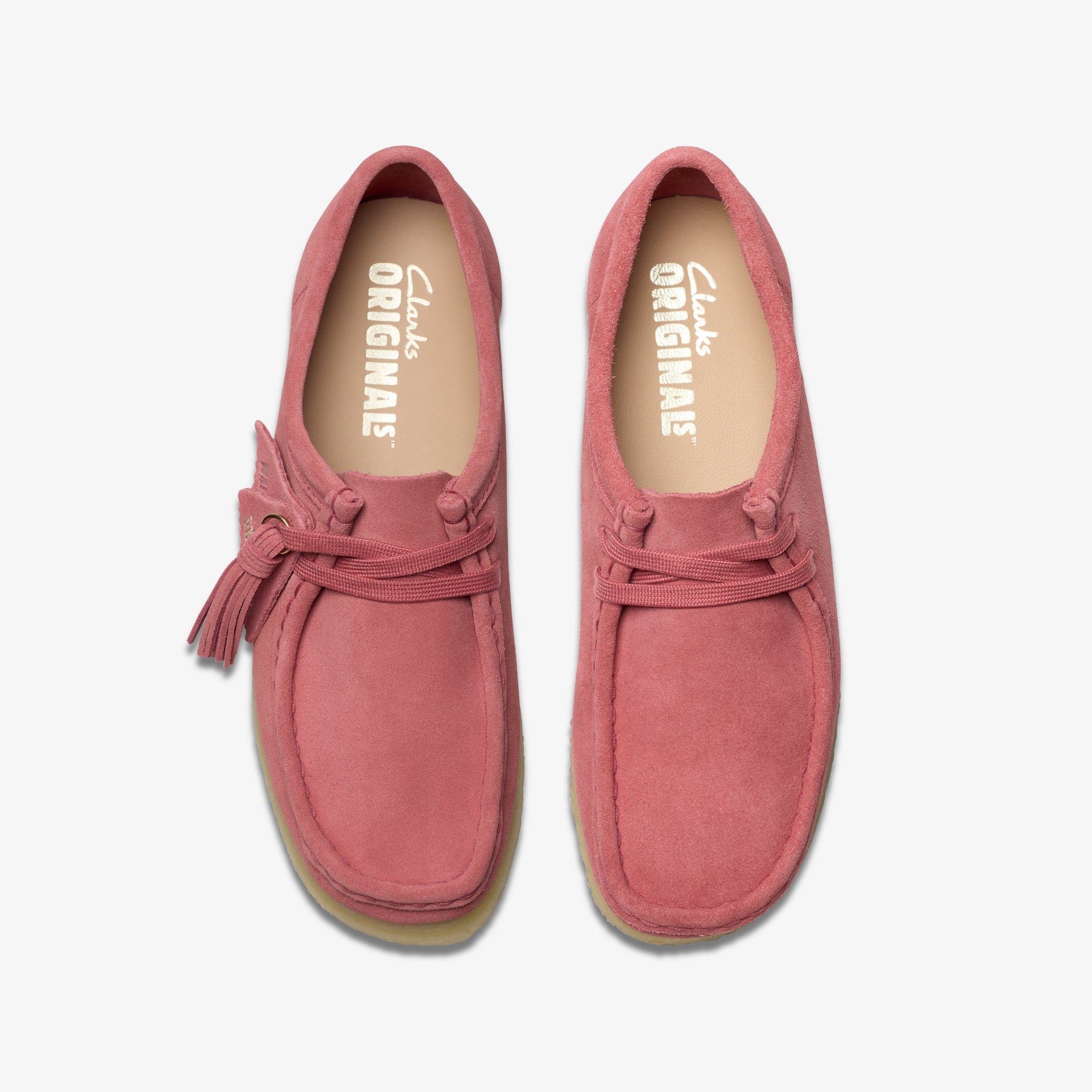 Clarks Womens Wallabee Vintage Pink Suede