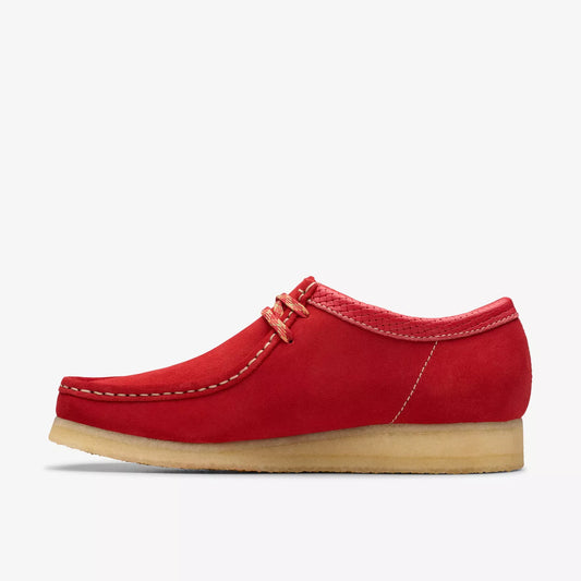 Clarks Mens Wallabee Red Suede 26180195