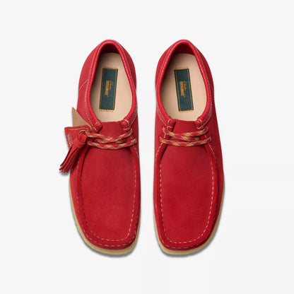 Clarks Mens Wallabee Red Suede 26180195