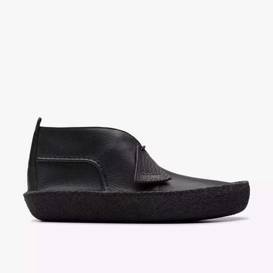 Clarks Mens Desert Rain Black Leather 26180626
