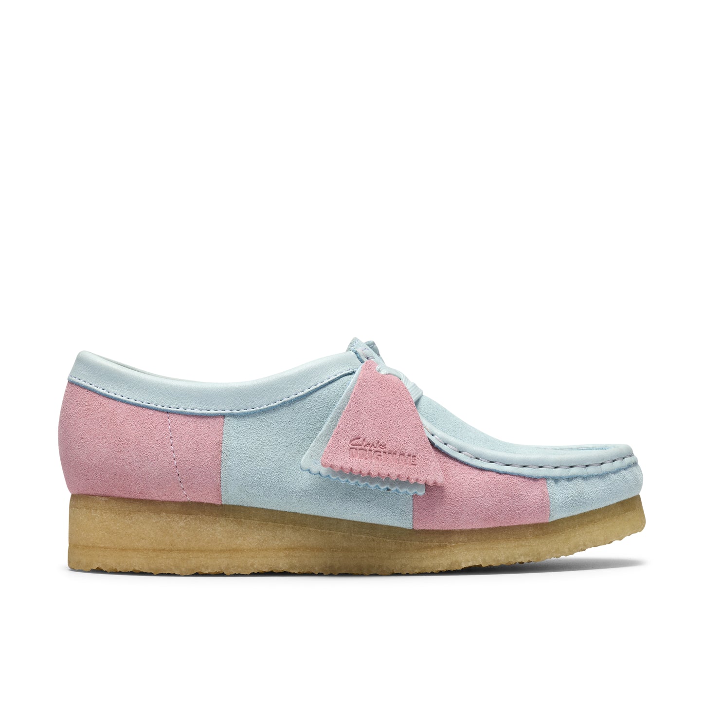 Clark Women's Wallabee Pale Blue Stripe 26185585
