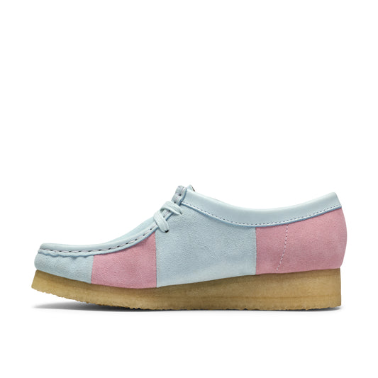 Clark Women's Wallabee Pale Blue Stripe 26185585