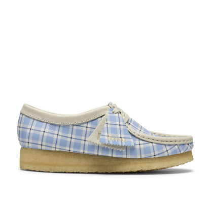 Clark Women's Wallabee Blue Check 26185614