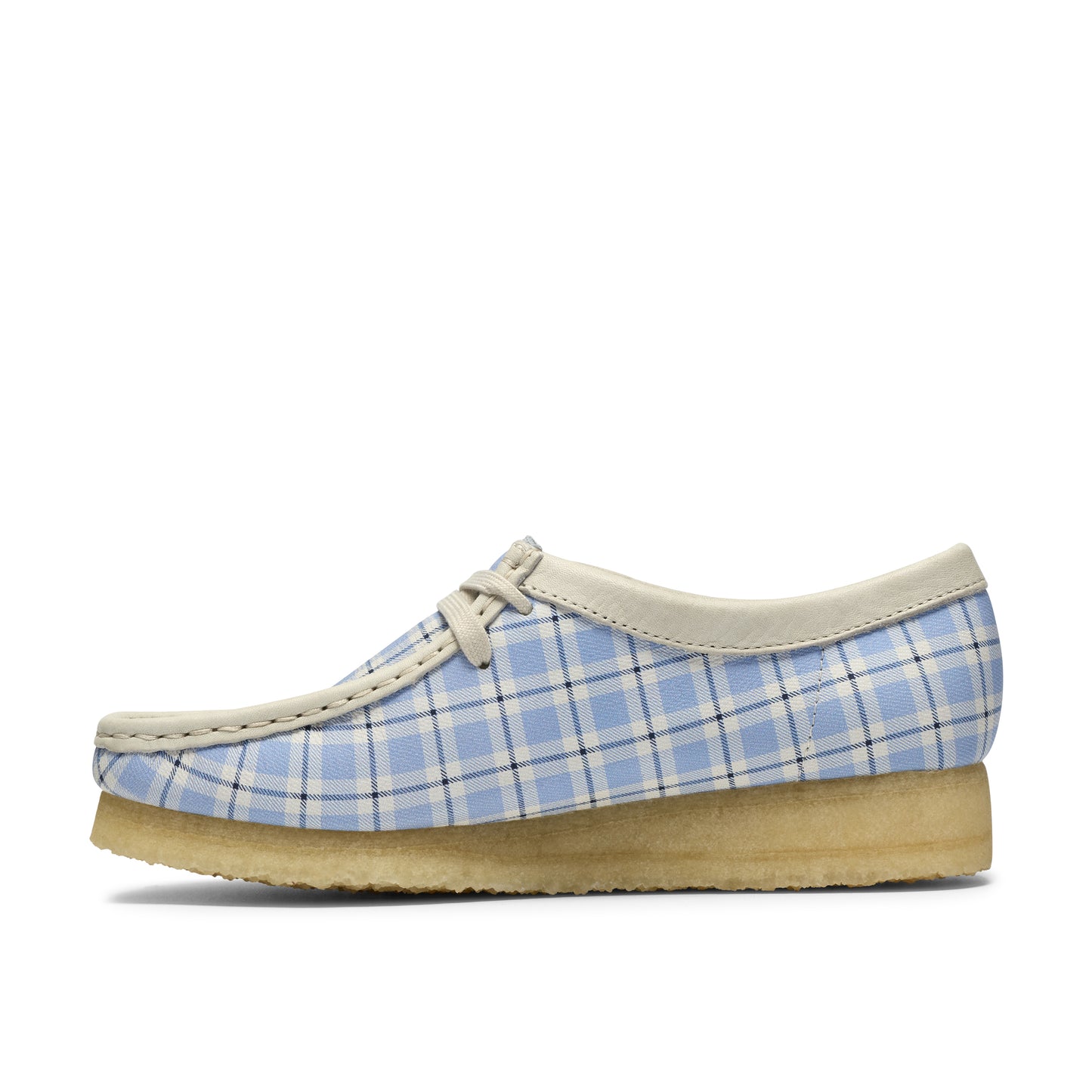 Clark Women's Wallabee Blue Check 26185614