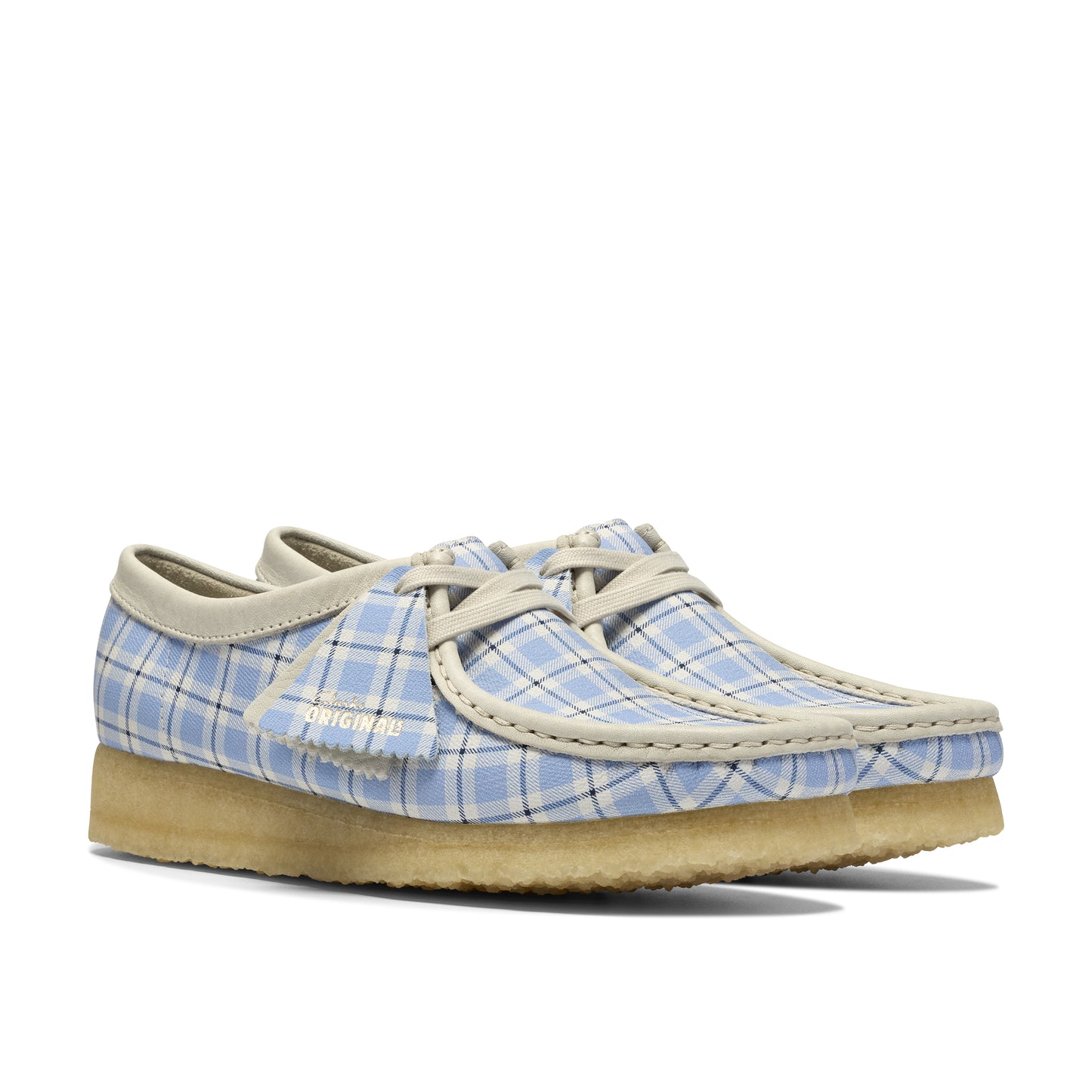 Clark Women's Wallabee Blue Check 26185614