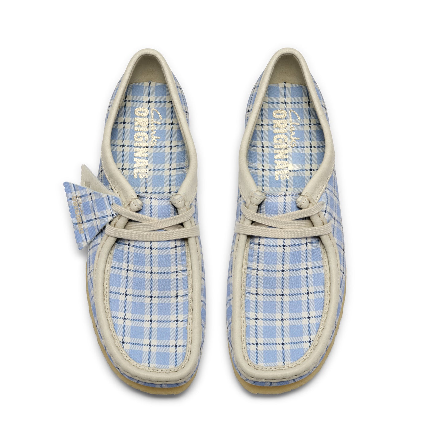 Clark Women's Wallabee Blue Check 26185614