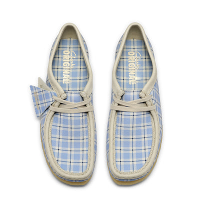 Clark Women's Wallabee Blue Check 26185614