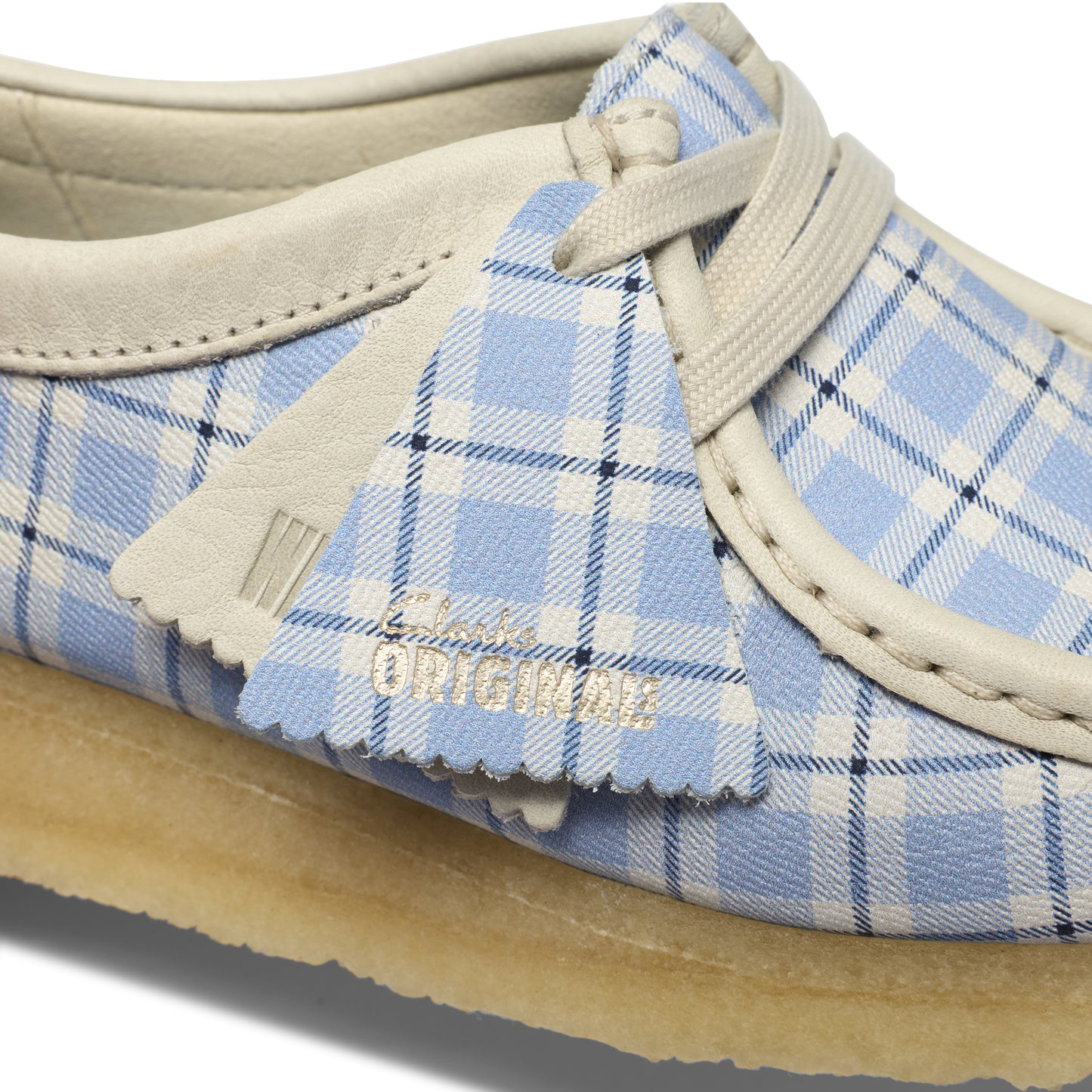 Clark Women's Wallabee Blue Check 26185614