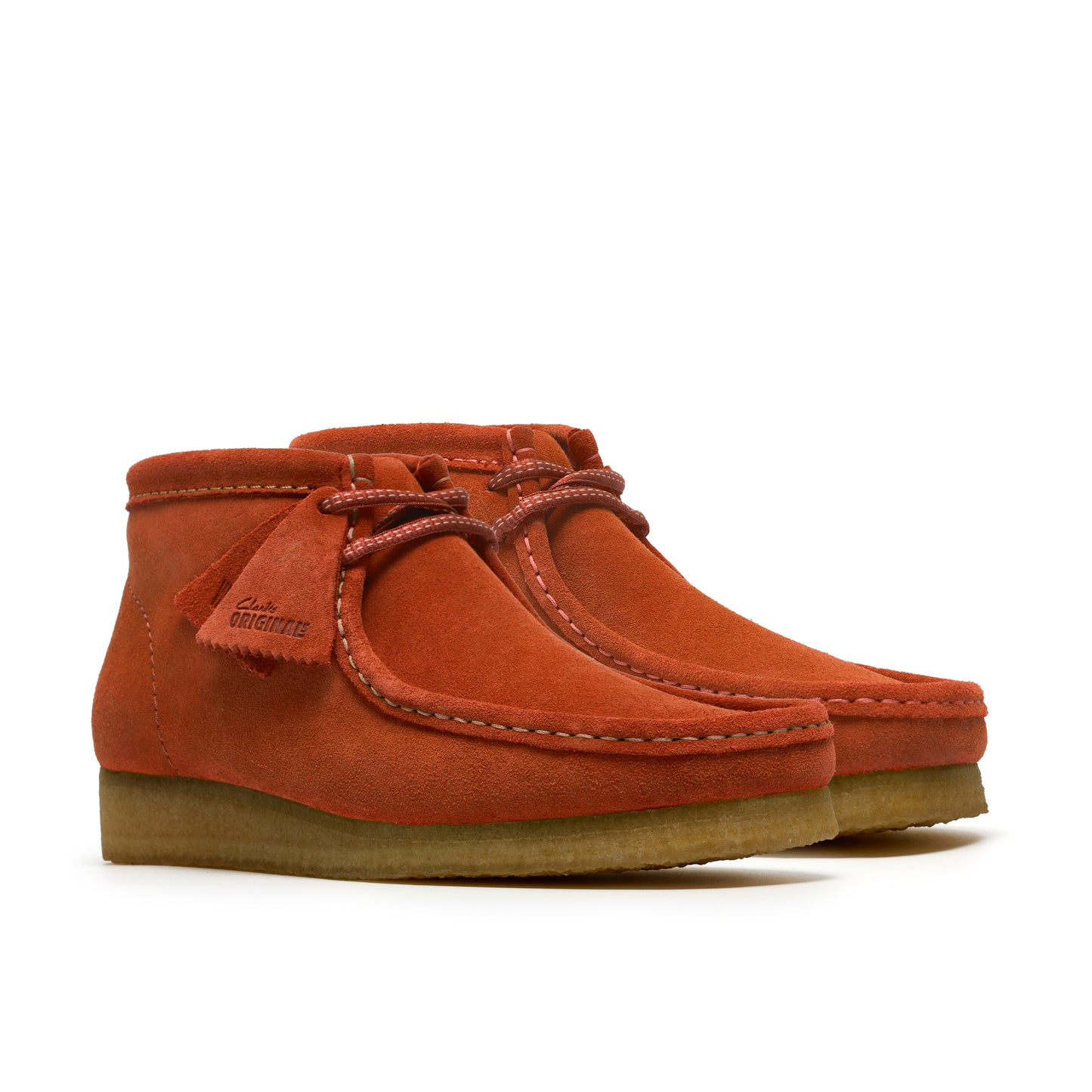 Clark Men's Wallabee Boot Orange Suede 26185643