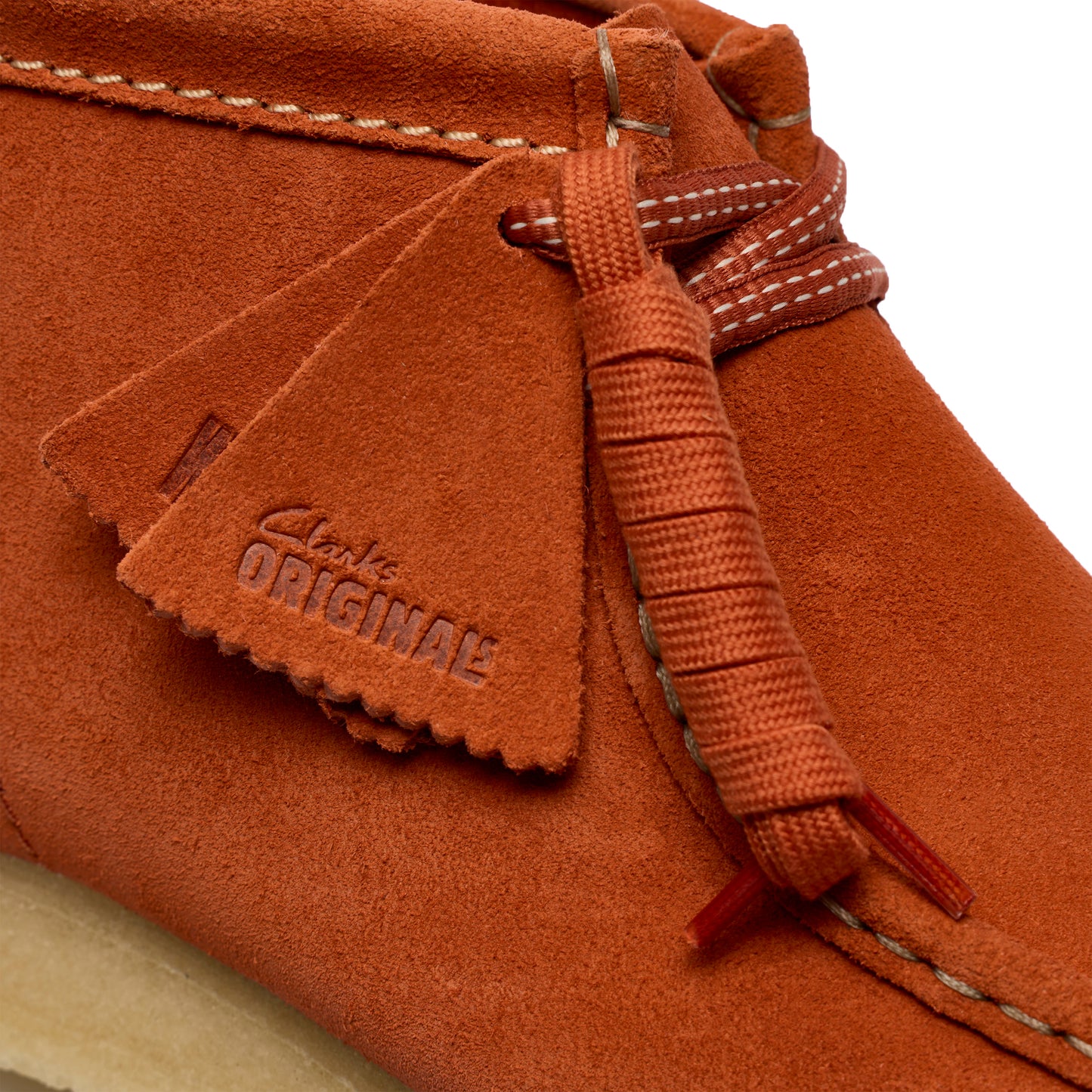 Clark Men's Wallabee Boot Orange Suede 26185643