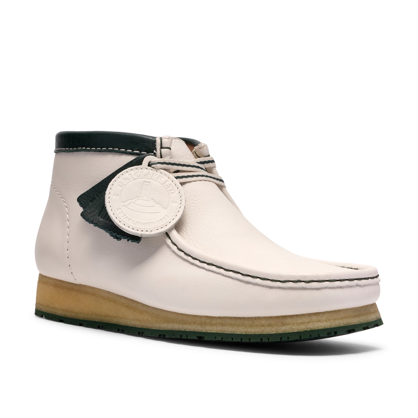 Clark Men's Walla Boot RB White Leather 26185648