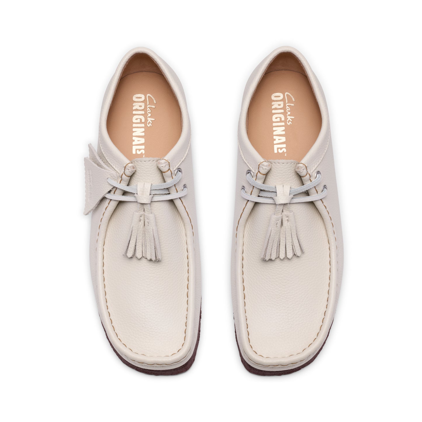 Clark Men's Wallabee White Leather 26185664