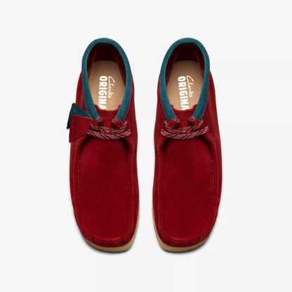 Clark Men's Wallabee Boot Dark Red Suede 26182752