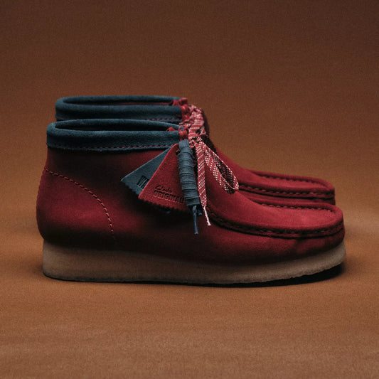 Clark Men's Wallabee Boot Dark Red Suede 26182752
